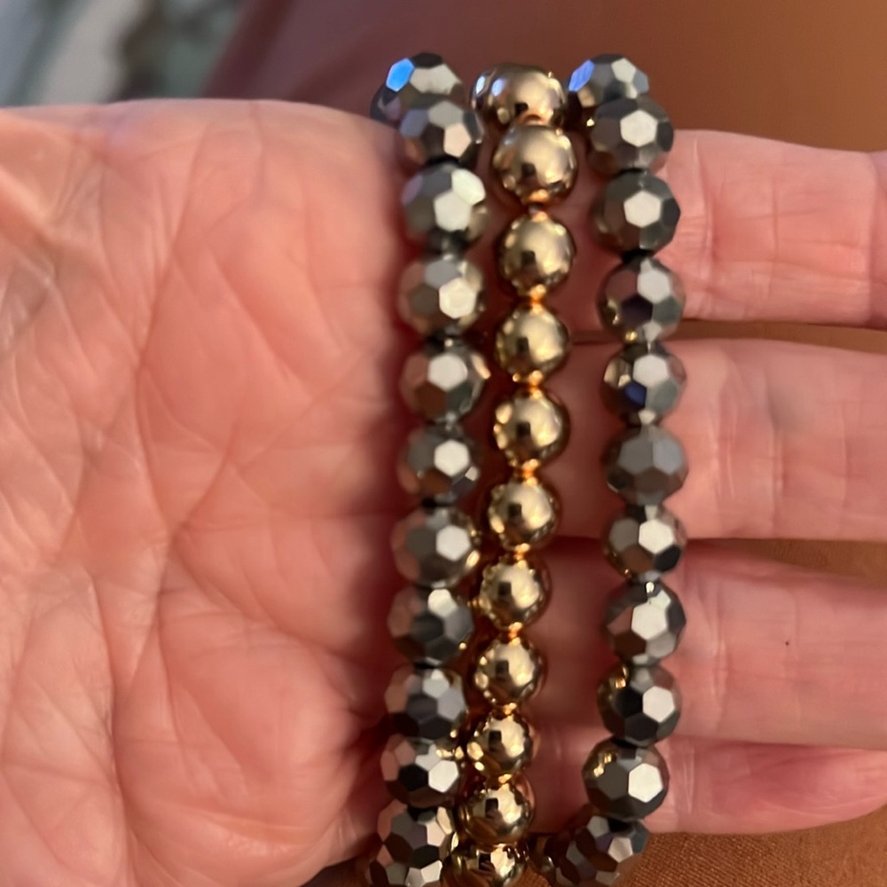 Triple Strand Beaded Bracelet